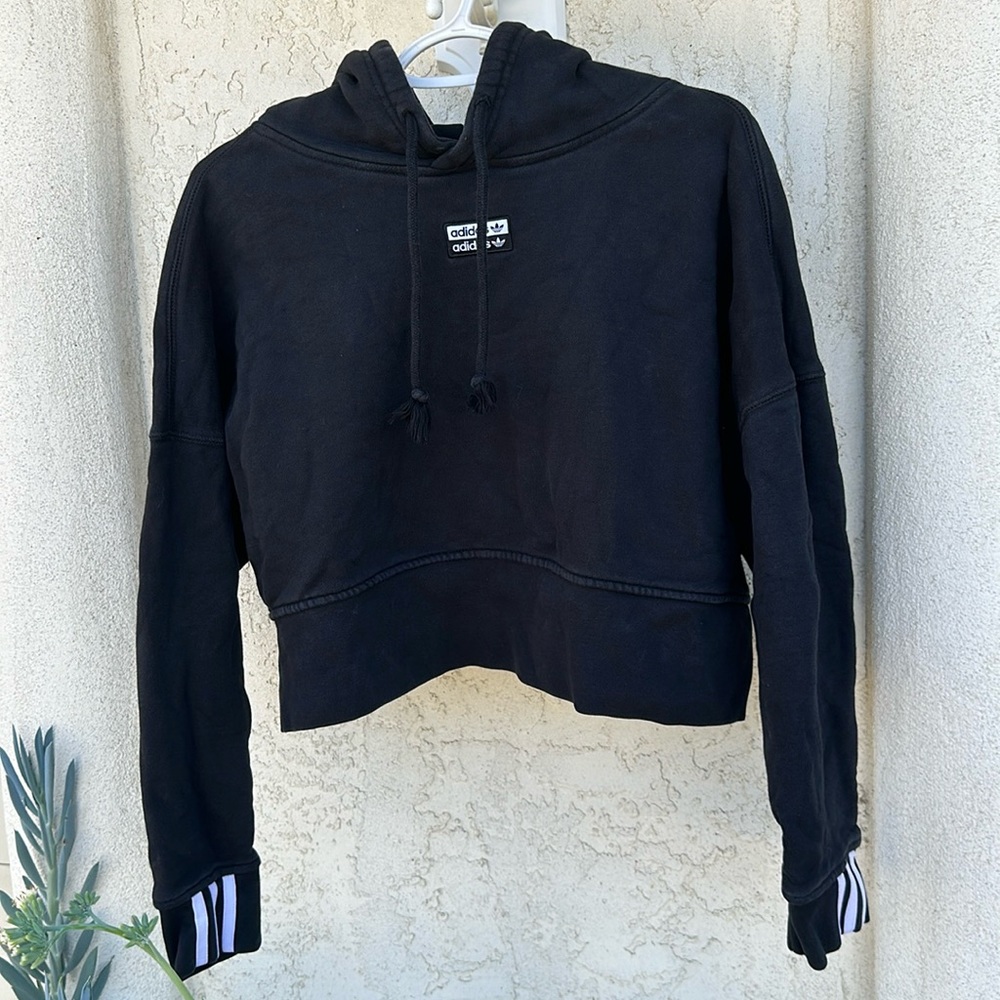 Adidas cropped pullover sweatshirt